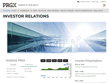 Tablet Screenshot of investors.prgx.com